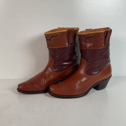 Vintage Pee Wee Cowboy Boots | Shorty | Tooled | 50s-60s | 6 C