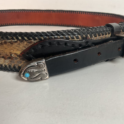 Custom Timber Rattlesnake Cowboy Belt |Canebrake | Braided | Snake Skin