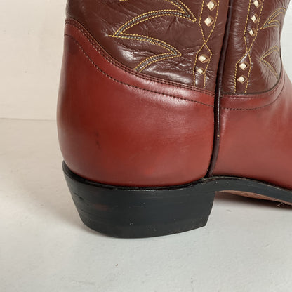 1960s Justin Pee Wee Cowboy Boots 10 D Shorty