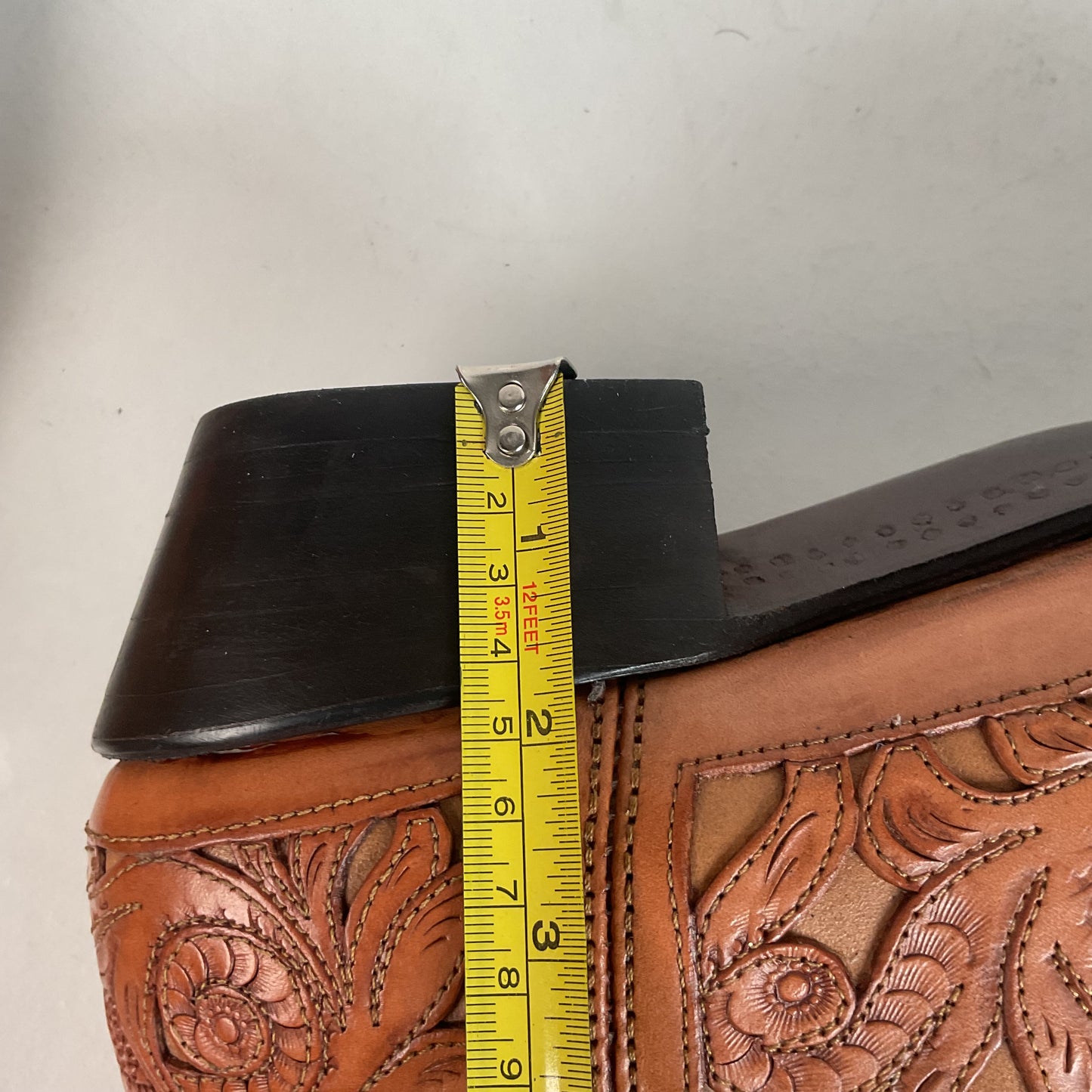 Cock of The Walk Cowboy Boots 12.5 Hand Tooled Carrie Cameron Designs