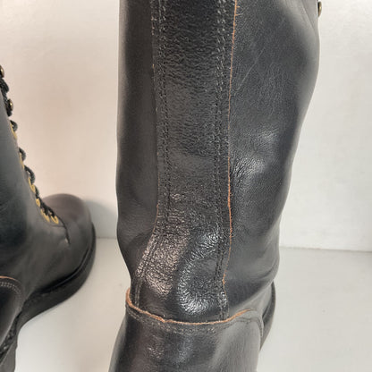 Vintage 1960s Leigh Linesman Boots 10 D USA Made Safety Toe