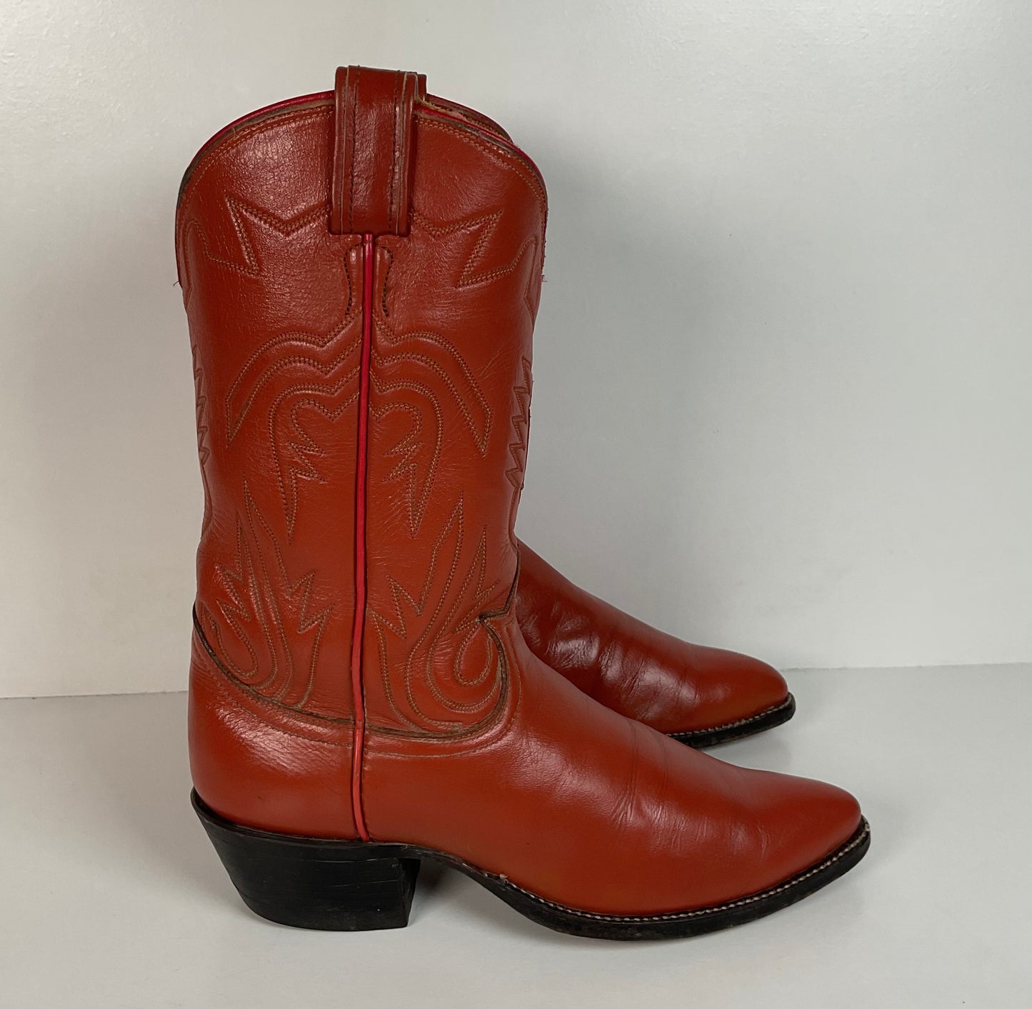Vintage Tony Lama Cowboy Boots | Gold Label | Tooled Inlay | 6.5 C | Women’s 7.5