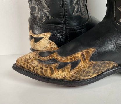 Dan Post for Code West Cowboy Boots | Python Snakeskin Tip | USA Made | 9 Wide