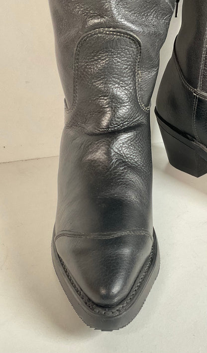 Vintage Harley Davidson Tall Motorcycle Boots 6.5 M Lace Up USA Made