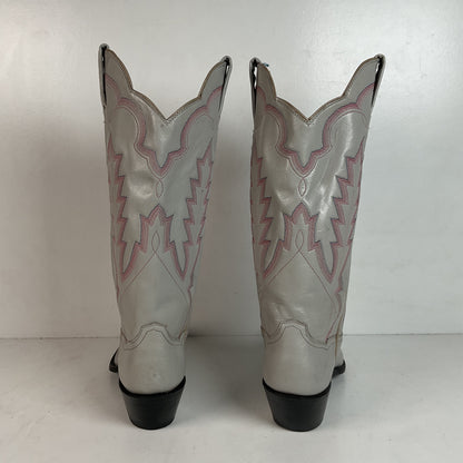 Vintage Panhandle Slim Taupe Cowgirl Boots 7 B Hand Crafted