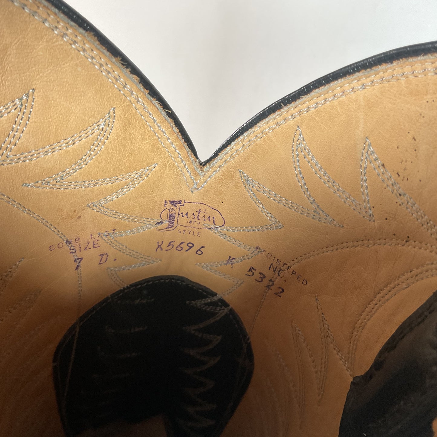 Vintage Justin Pig Skin Cowboy Boots | Wild Boar | USA Made | Men’s 7 D