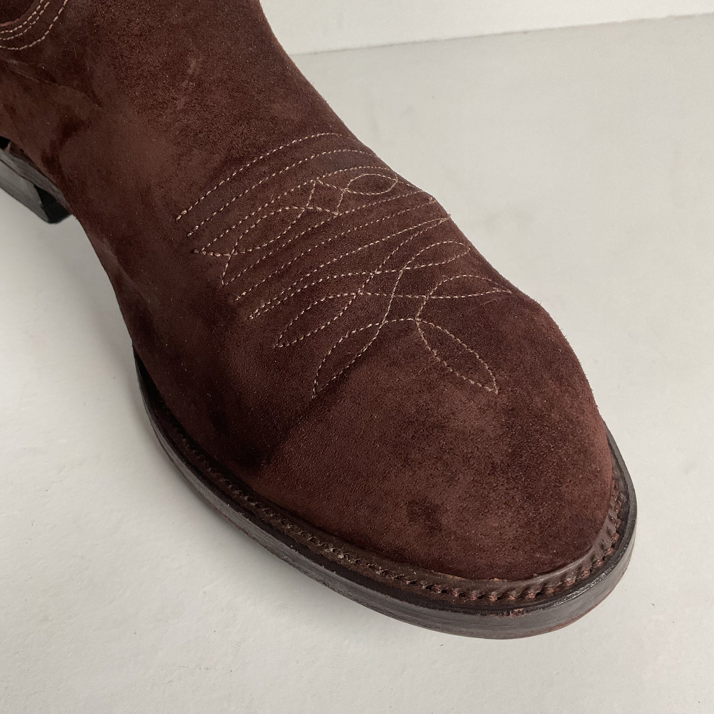 Vintage Nocona Pig Skin Suede Cowboy Boots | USA Made | Men’s 9.5 EE