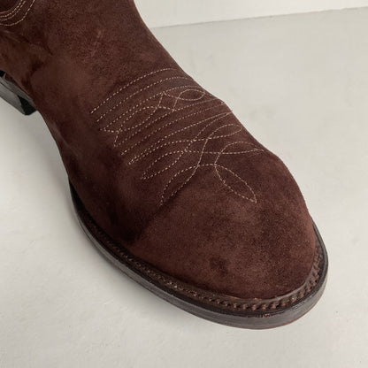 Vintage Nocona Pig Skin Suede Cowboy Boots | USA Made | Men’s 9.5 EE