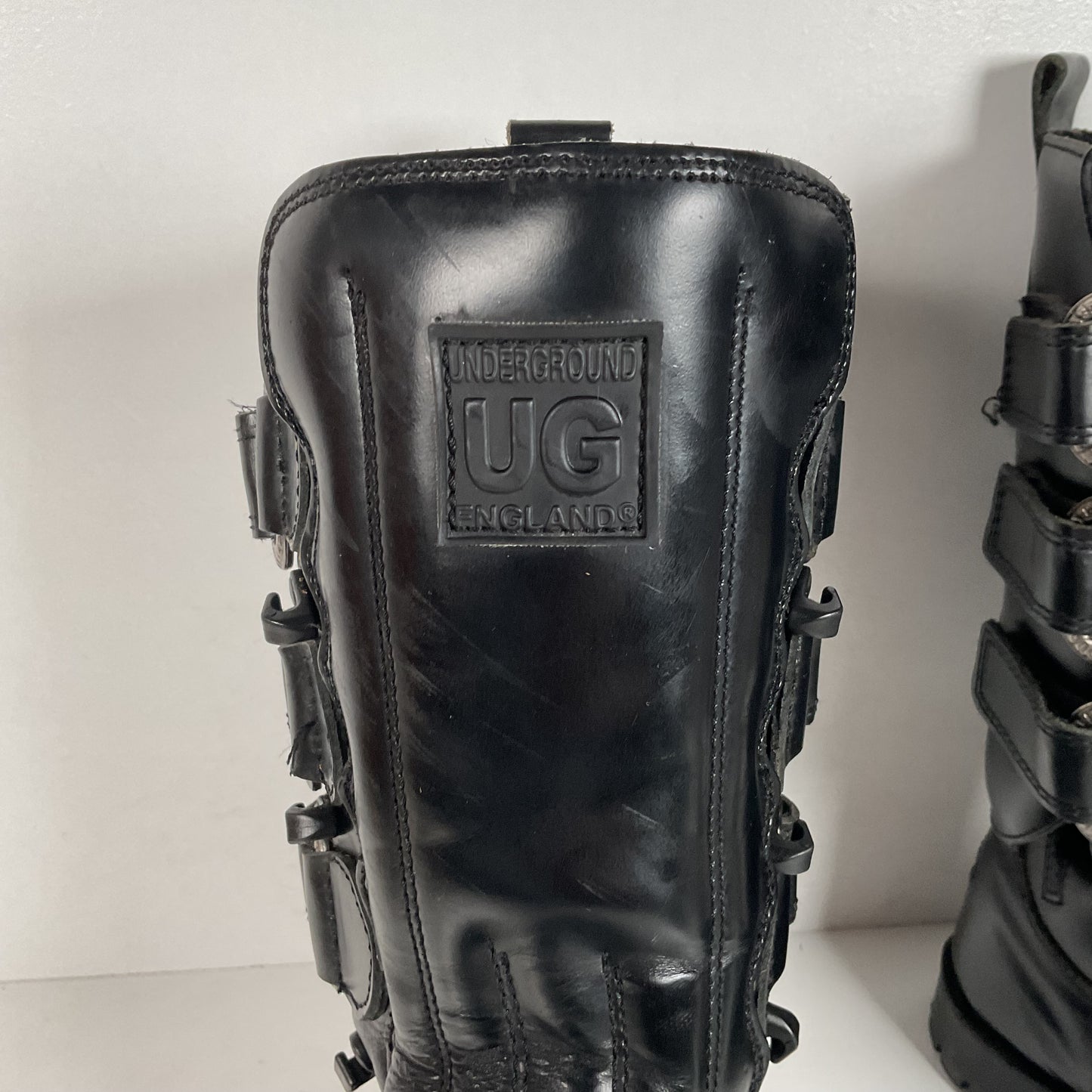 Underground England Gladiator Boots | Quintuple Buckle | UK 10 | US 11
