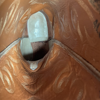Lucchese San Antonio Ostrich Quill Cowboy Boots Men’s 9.5 B | Women’s 10.5