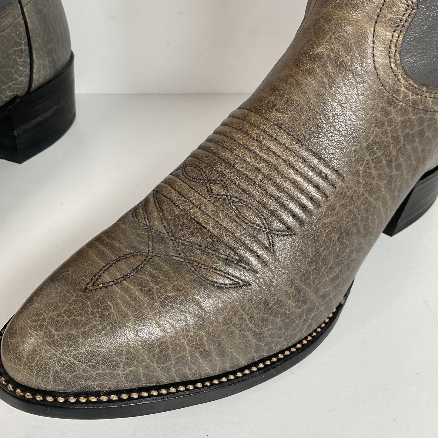 Vintage J. Chisholm Bullhide Cowboy Boots | USA Made | Grey | Men’s 8.5 D