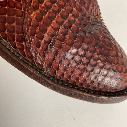 Tony Lama Anaconda Cowboy Boots | Exotic Snakeskin | Thrashed | Gold Label | 9.5