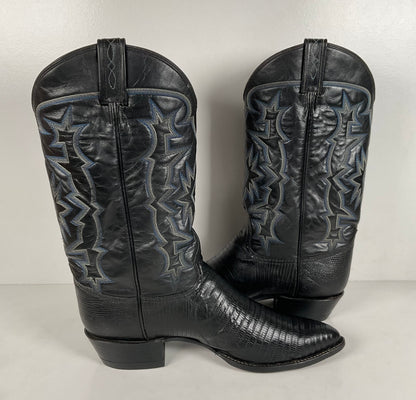 Vintage Tony Lama Cowboy Boots | Teju Lizard | Gold Label | Men’s 10.5 D