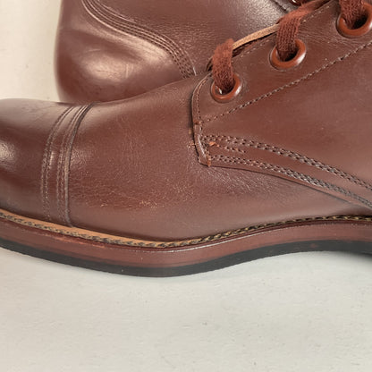 Vintage Vietnam War Brown Jump Boots 11 N (Narrow) Cap Toe Paratrooper