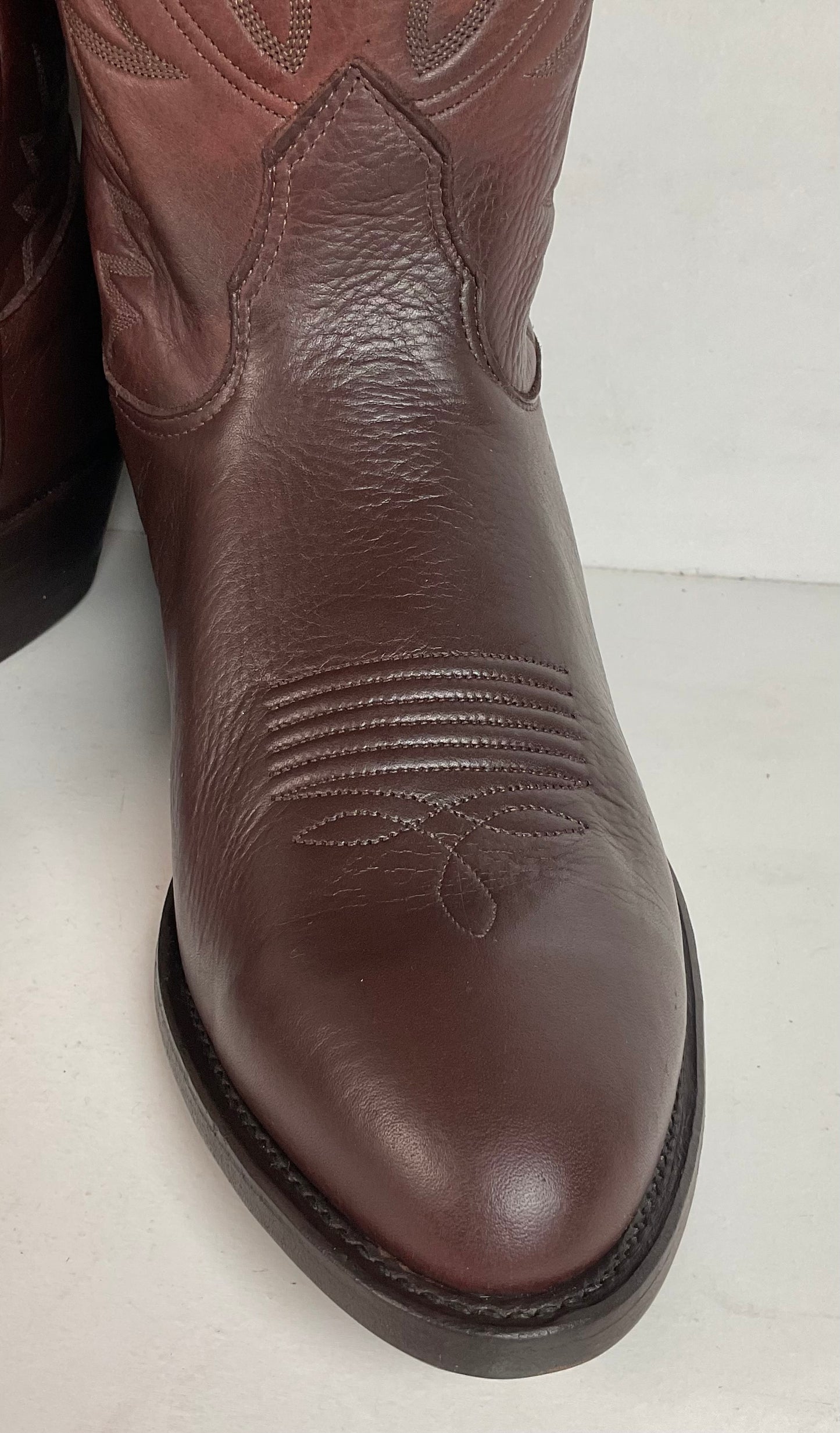 Vintage Nocona Deer Skin Cowboy Boots — USA Made — Original Box — 9 EE