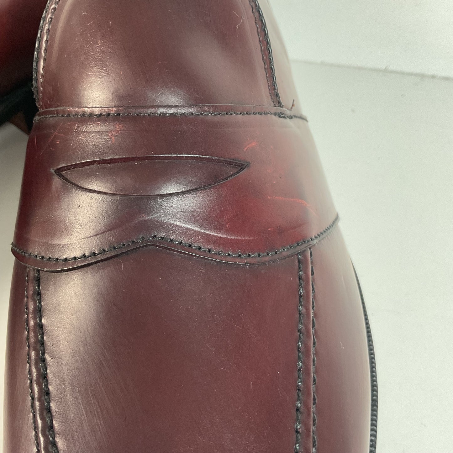 Vintage Hanover LB Shepard Penny Loafers 10 D Genuine Shell Cordovan USA Made