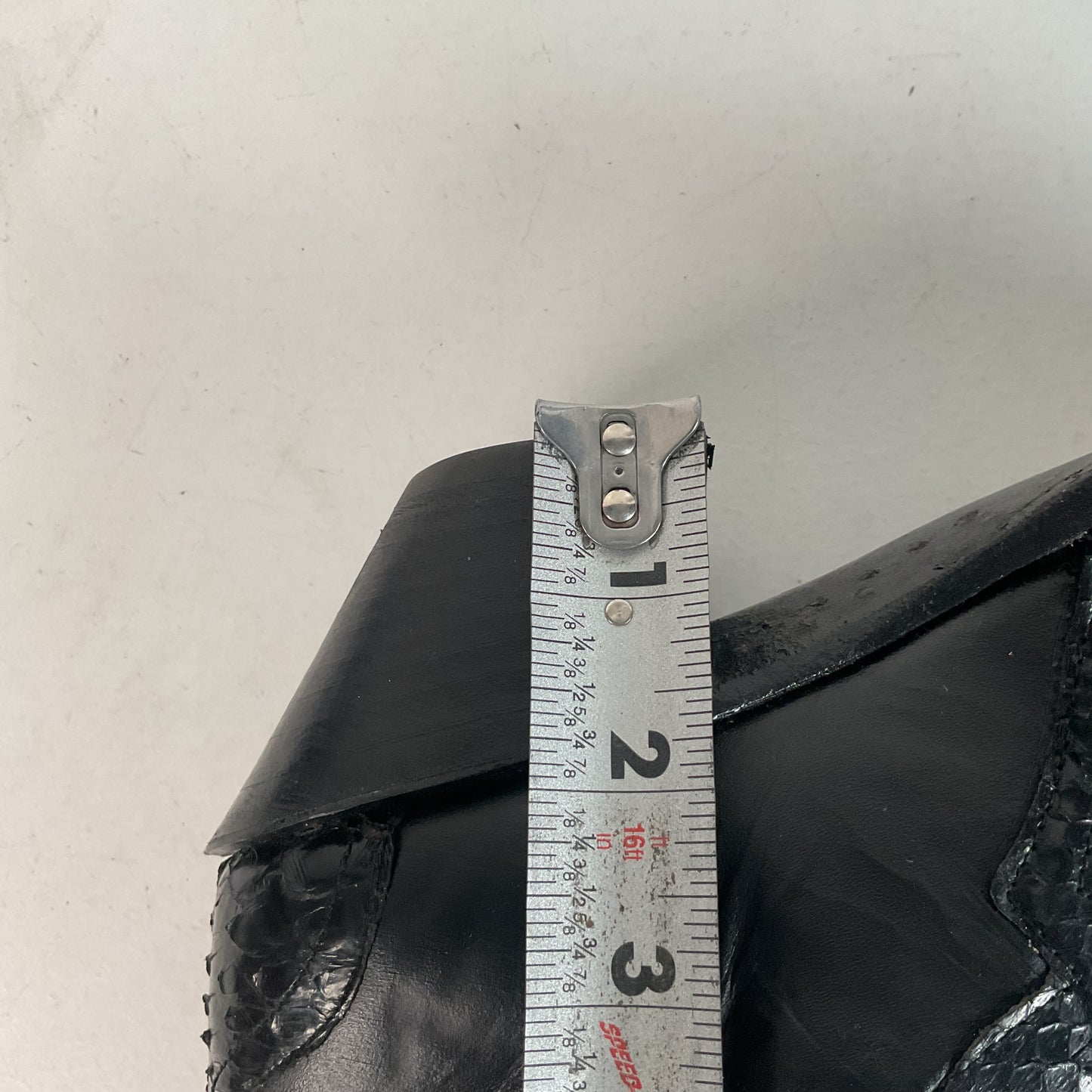 Vintage Larry Mahan Tall Black Cowgirl Boots | Python Snakeskin | 7 B