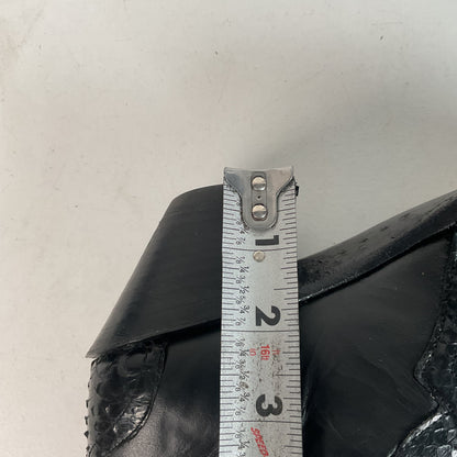 Vintage Larry Mahan Tall Black Cowgirl Boots | Python Snakeskin | 7 B