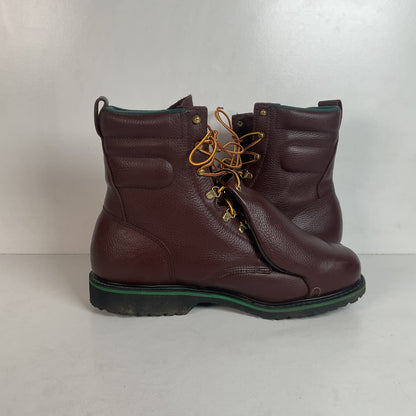 Vintage Wolverine Hy-Test Metatarsal Guard Boots 12 D Safety Toe USA Made