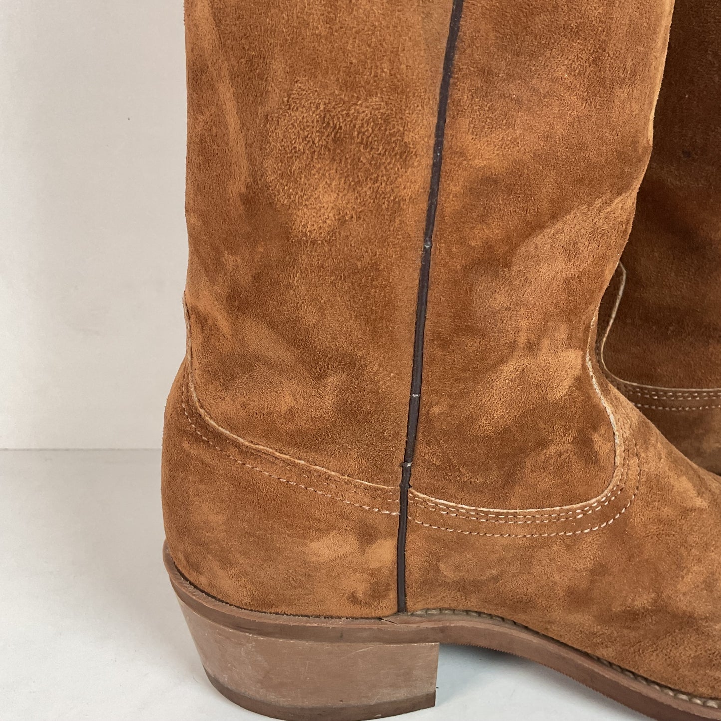Wolverine Pigskin Suede Cowboy Boots 8.5 EE USA Made Rough Out