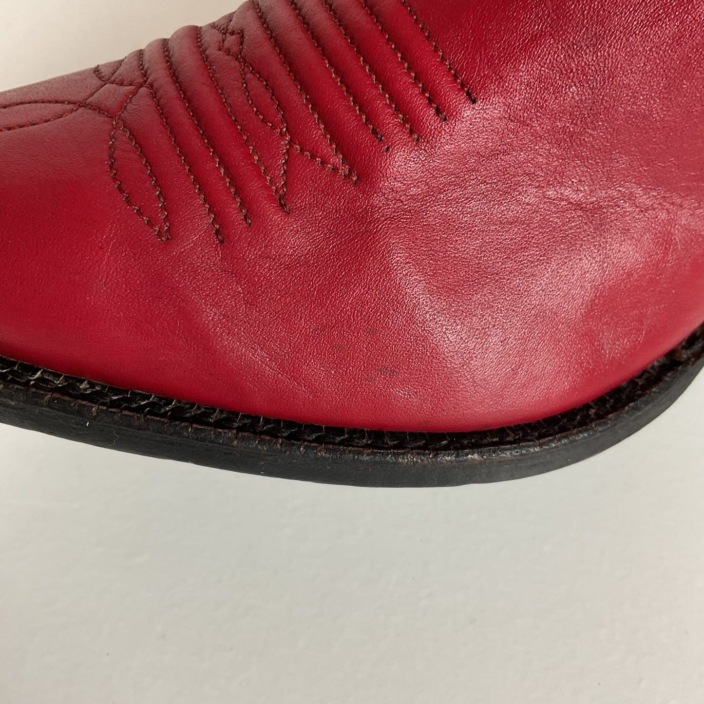 Vintage Sanders Cowgirl Boots | Ruby Red | Women’s 6.5 B