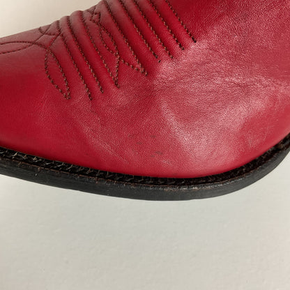 Vintage Sanders Cowgirl Boots | Ruby Red | Women’s 6.5 B