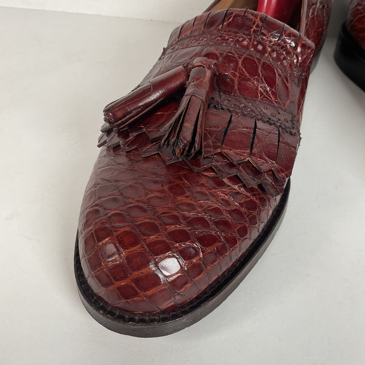 Vintage Foster Rainey Tassel Loafers | Full Crocodile | Exotic | Men’s 12