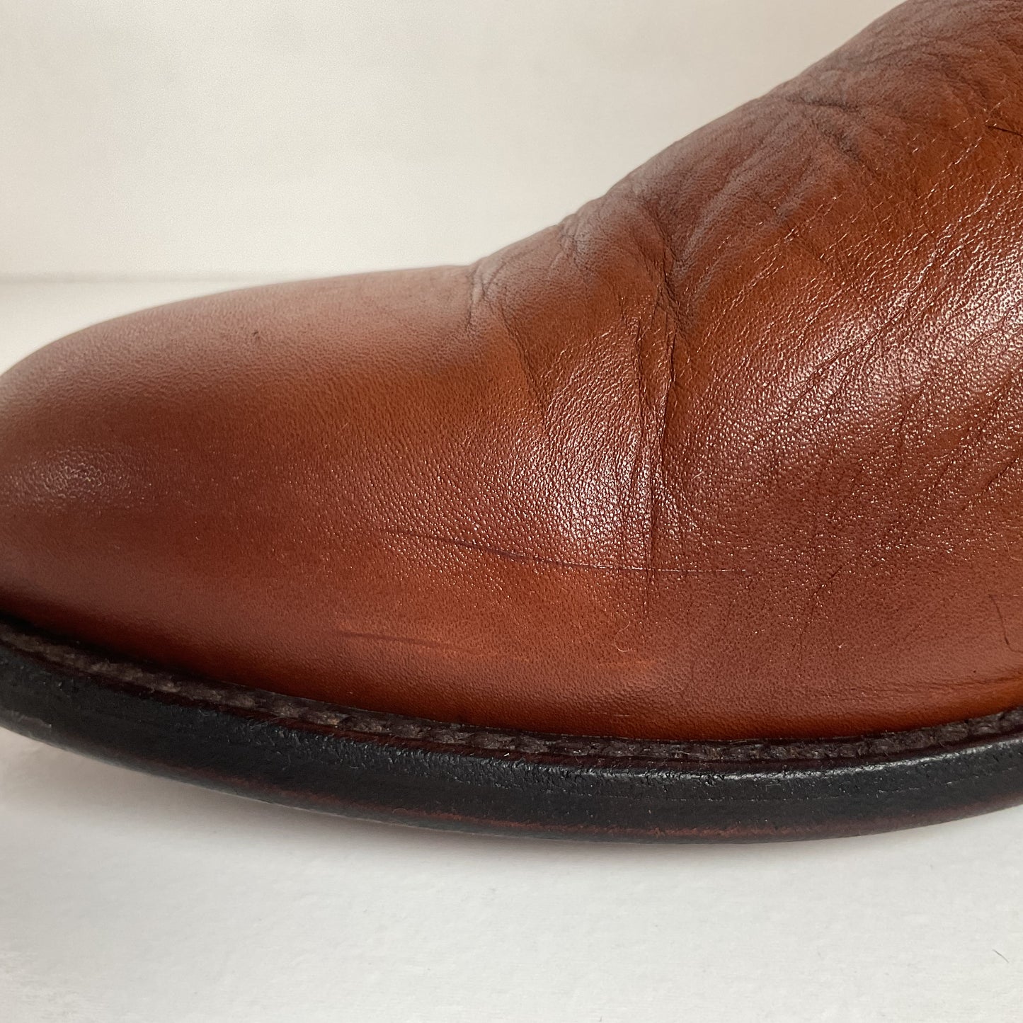 Lucchese 2000 Roper Boots | USA Made | Brown Calf | Men’s 9.5 D