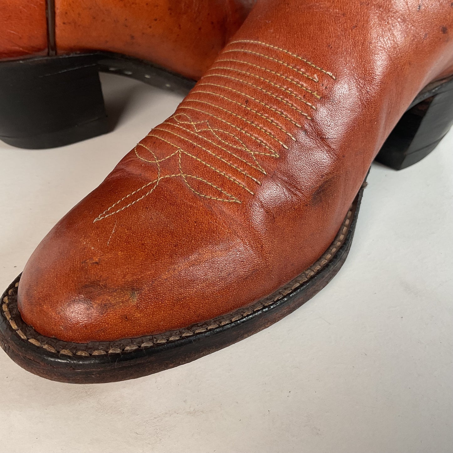 Vintage Tony Lama Buckaroo Boots | Rainbow Stitched | Men’s 8 A | Women’s 9