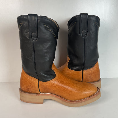 Vintage J. Chisholm Crepe Roper Boots Men’s 8.5 D USA Made