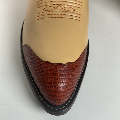 Tony Lama Urban Cowboy Boots | Lizard Wingtip | USA Made | Men’s 11 D