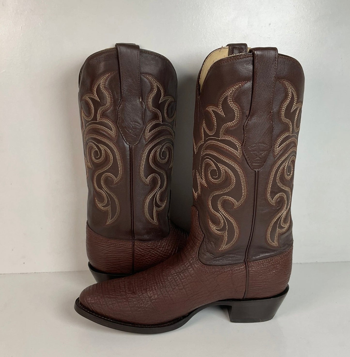 Los Altos Shark Skin Cowboy Boots | Exotic | Brown | Men’s 10 D