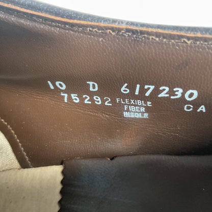 Vintage Florsheim Brown Derby Shoes 10 D Apron Toe