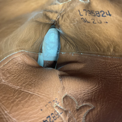 Vintage Lucchese Tall Cowgirl Boots 7 B USA Made Black Calf Skin