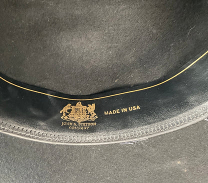 Vintage Stetson Cowboy Hat Black Felt XXX USA Made