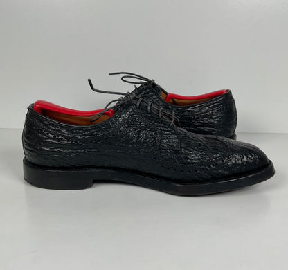 Vintage Florsheim Imperial Derby Shoes | Kenmoor | Exotic Shark | Men’s 8 C