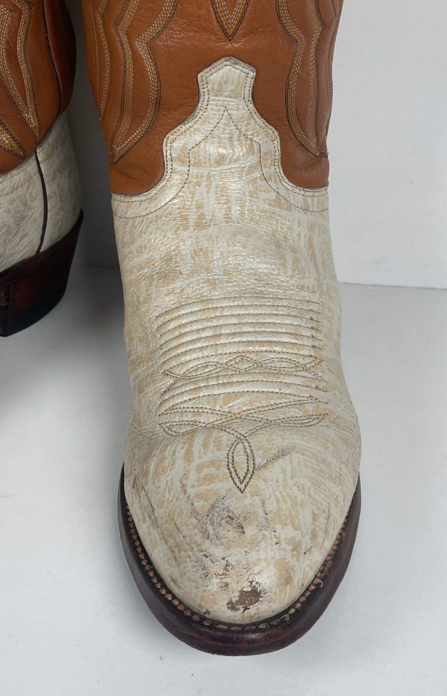 Vintage J. Chisholm Antelope Cowboy Boots | Exotic | USA Made | Men’s 9.5 D