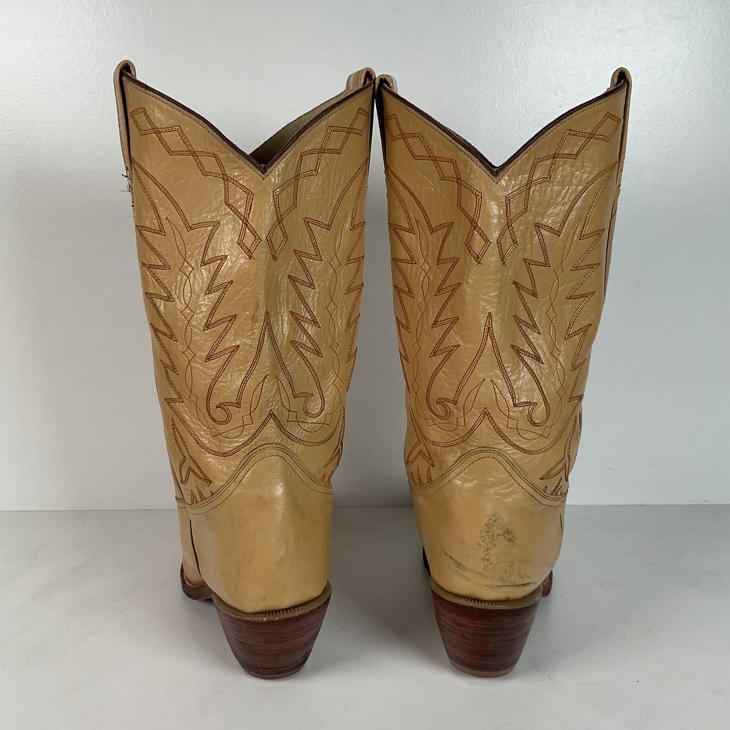 Vintage Siete Leguas Cowboy Boots | 1970s | Blonde Calfskin | Men’s 10 EE