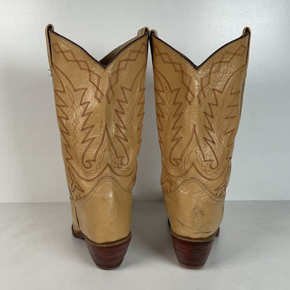 Vintage Siete Leguas Cowboy Boots | 1970s | Blonde Calfskin | Men’s 10 EE