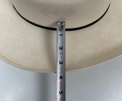 Serratelli Shantug Panama Straw Hat 7 1/4 XXXXXX Western Cowboy