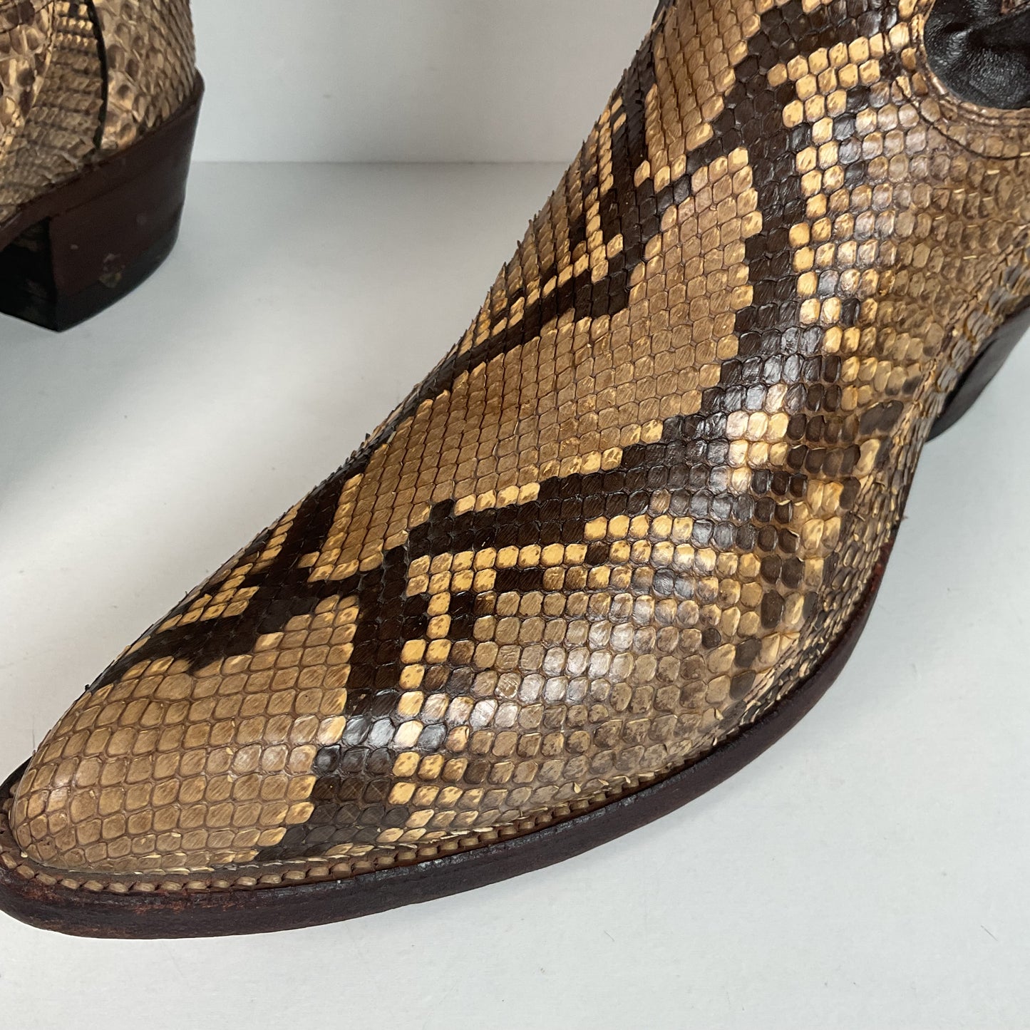 Vintage Justin Python Cowboy Boots | Snakeskin | USA Made | Men’s 10.5 B