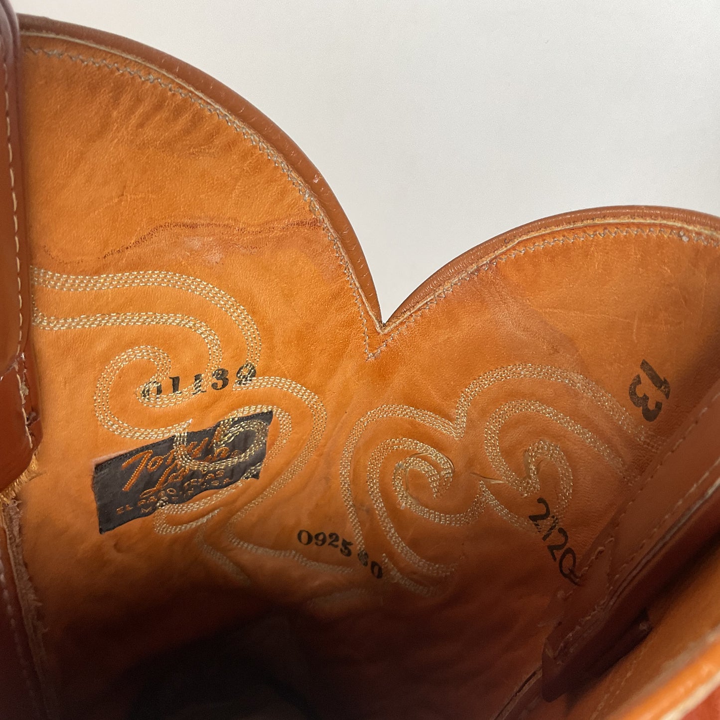 Vintage Tony Lama Smooth Ostrich Cowboy Boots | 1970s | Gold Label | Men’s 12 B