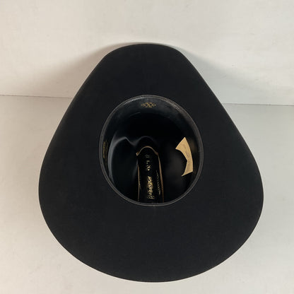 Vintage Milano Larry Mahan Cowboy Hat 6 5/8 Ridgetop Black 5X USA Made