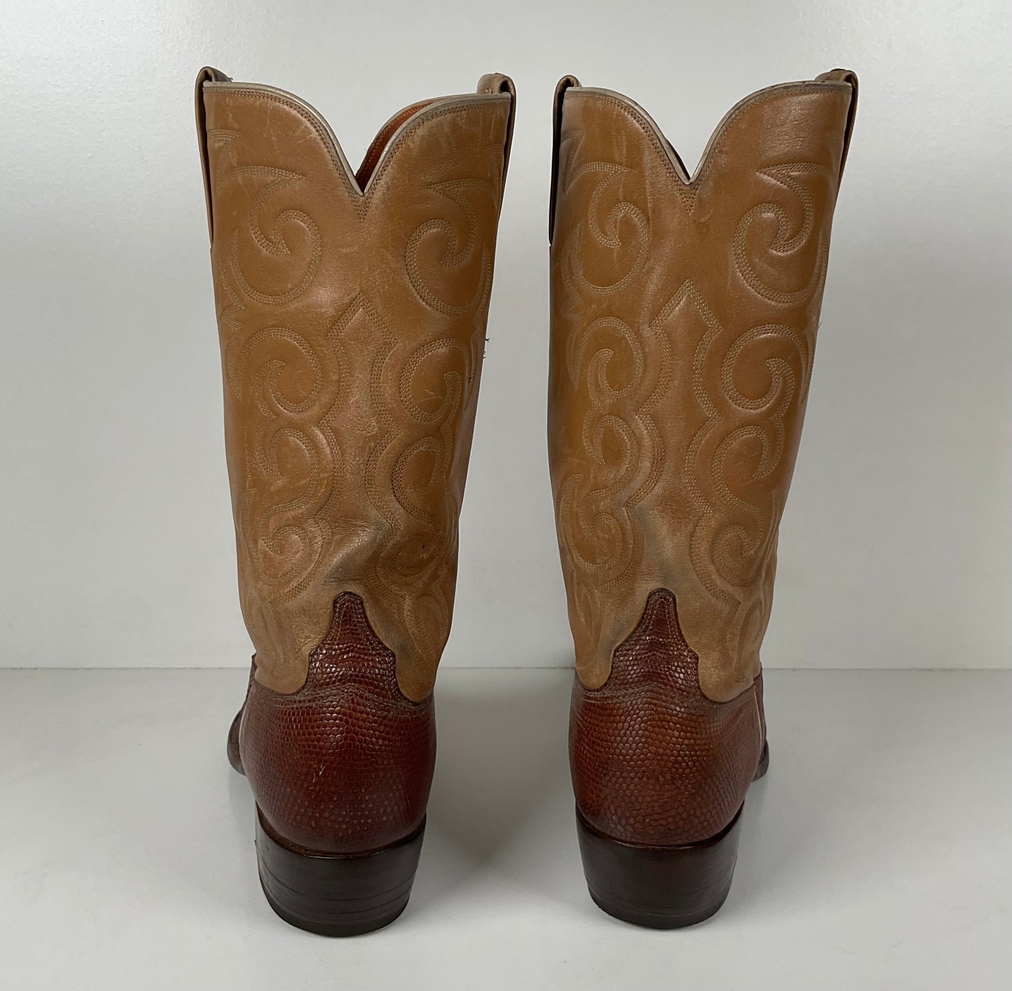 Vintage Lucchese San Antonio Cowboy Boots | Teju Lizard | Narrow | Men’s 9.5 B