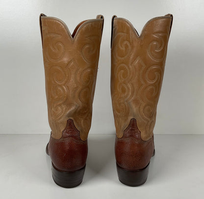 Vintage Lucchese San Antonio Cowboy Boots | Teju Lizard | Narrow | Men’s 9.5 B