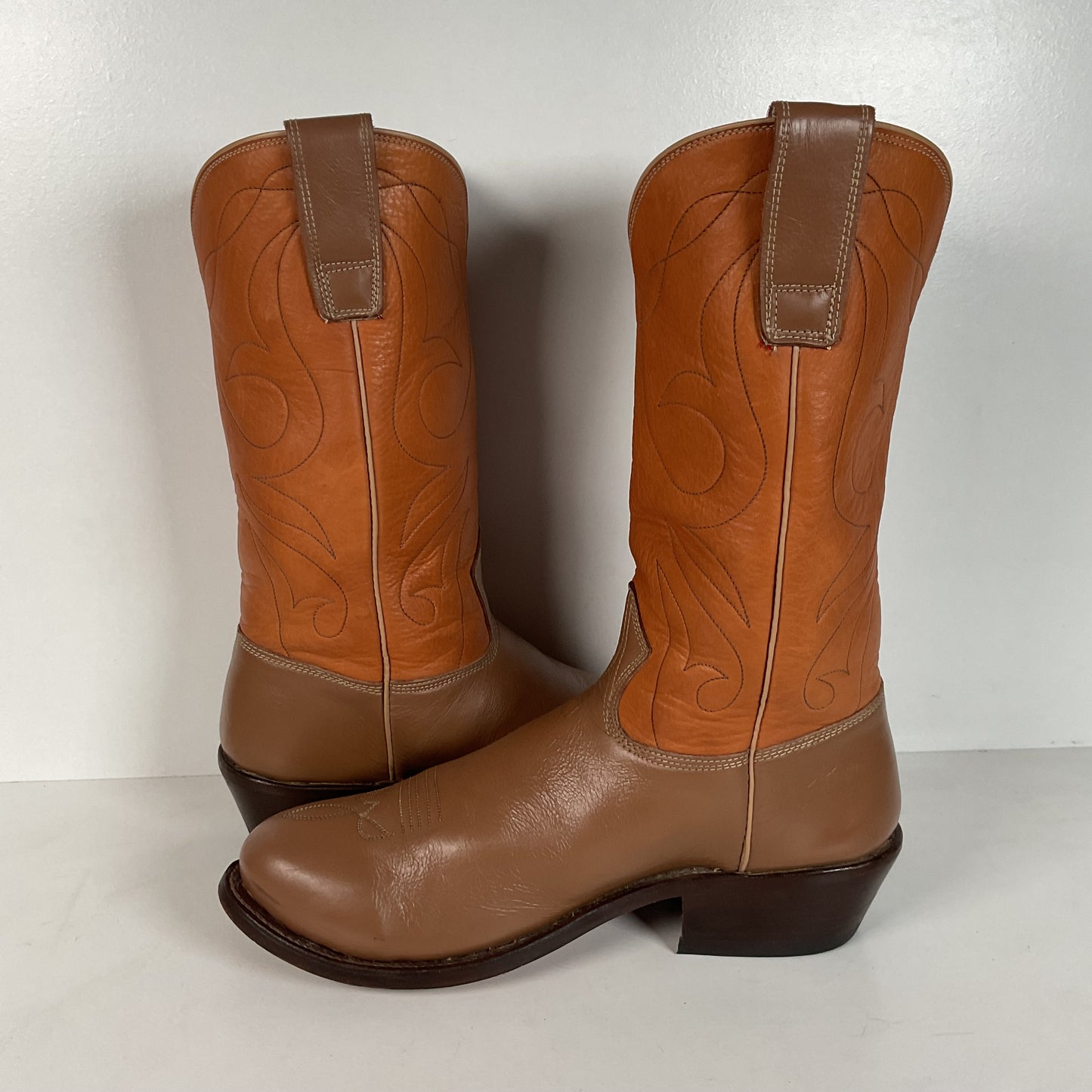 Stewart Fine Handmade Cowboy Boots | Custom | Set of (2) | Deertan | Men’s 9.5