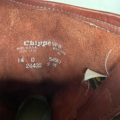 Vintage Chippewa Wellington Wedge Boots | Soft Toe | 14 D