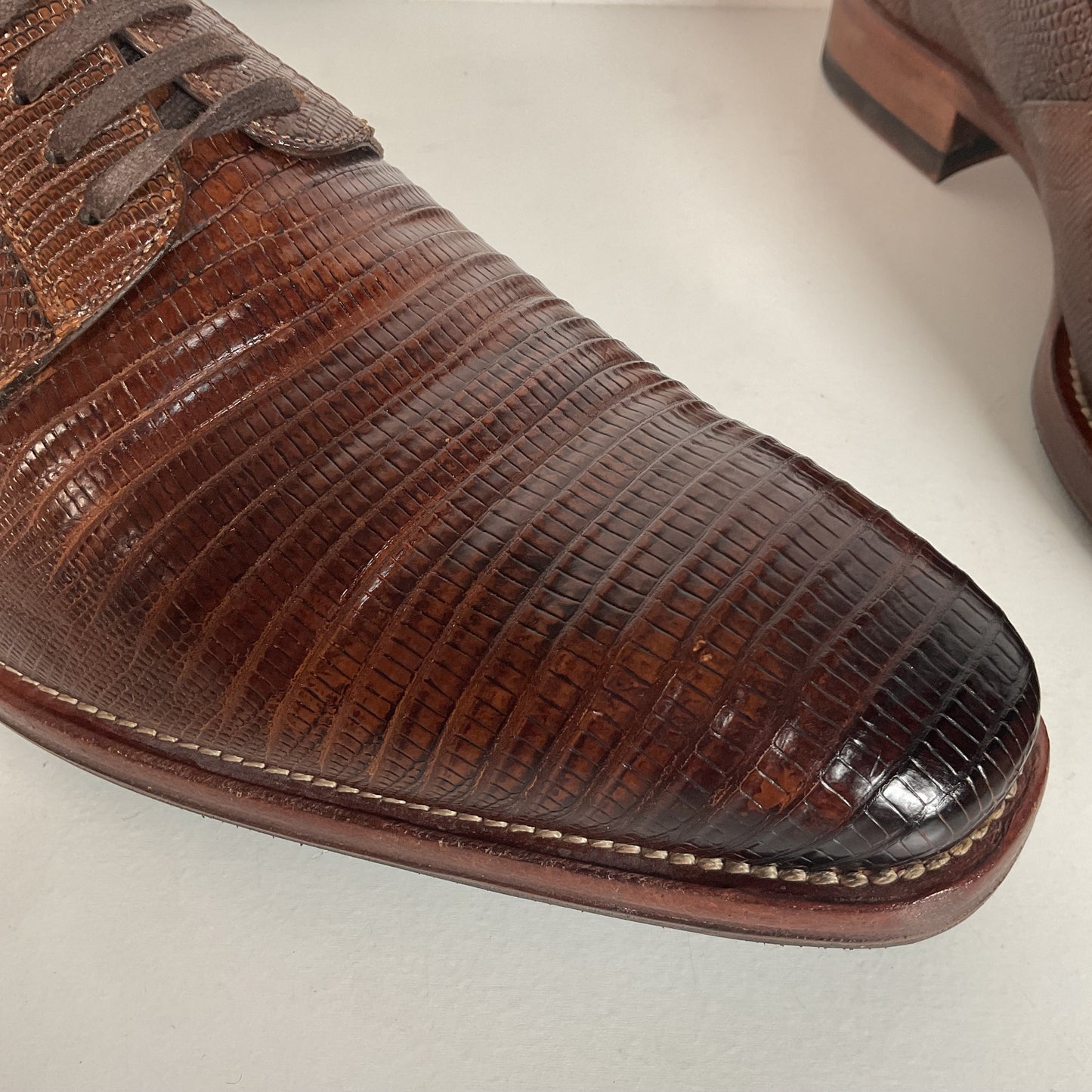 Mezlan Teju Lizard Derby Shoes Brown | Brown | Men’s 9 M