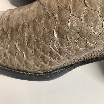 Vintage Sanders Python Snakeskin Cowboy Boots | Grey | Men’s 10 D