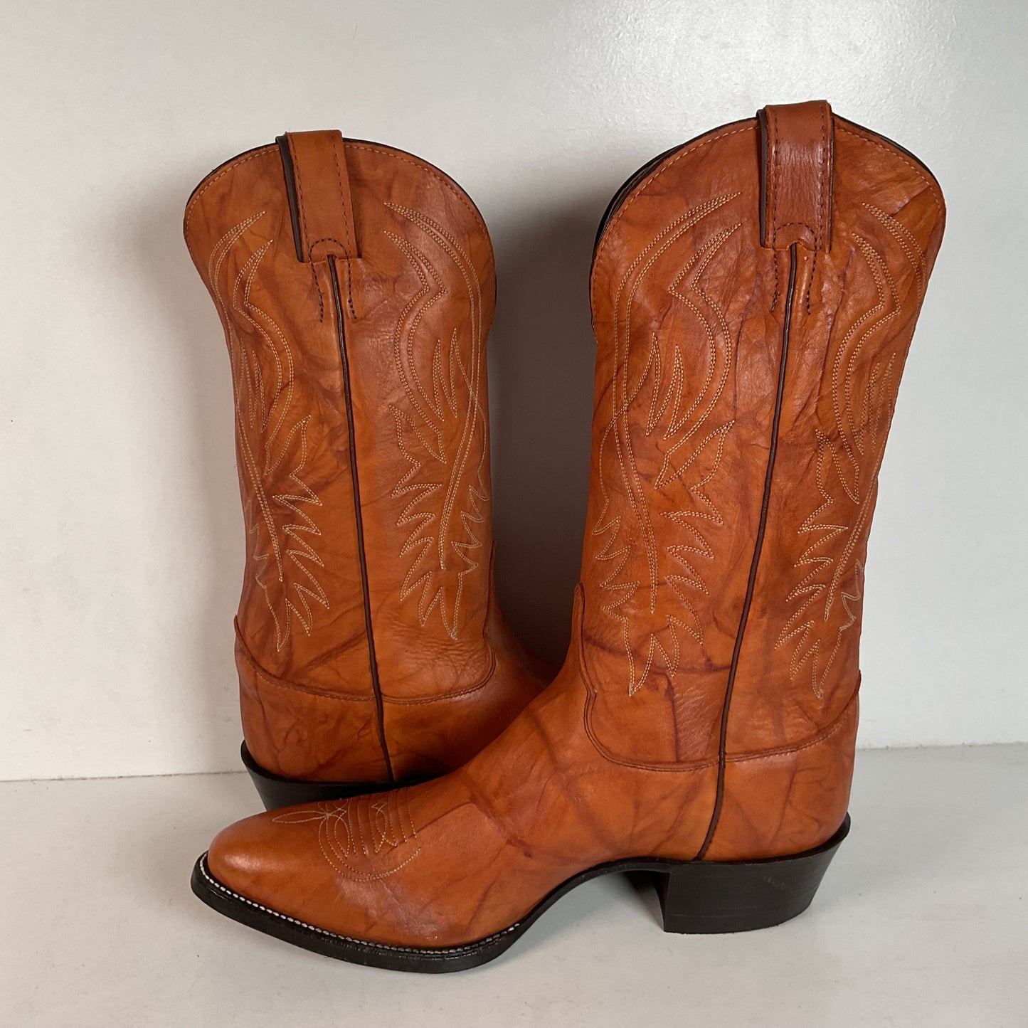 Vintage Justin Redwood Cowboy Boots | Original Box | USA Made | 10.5 D